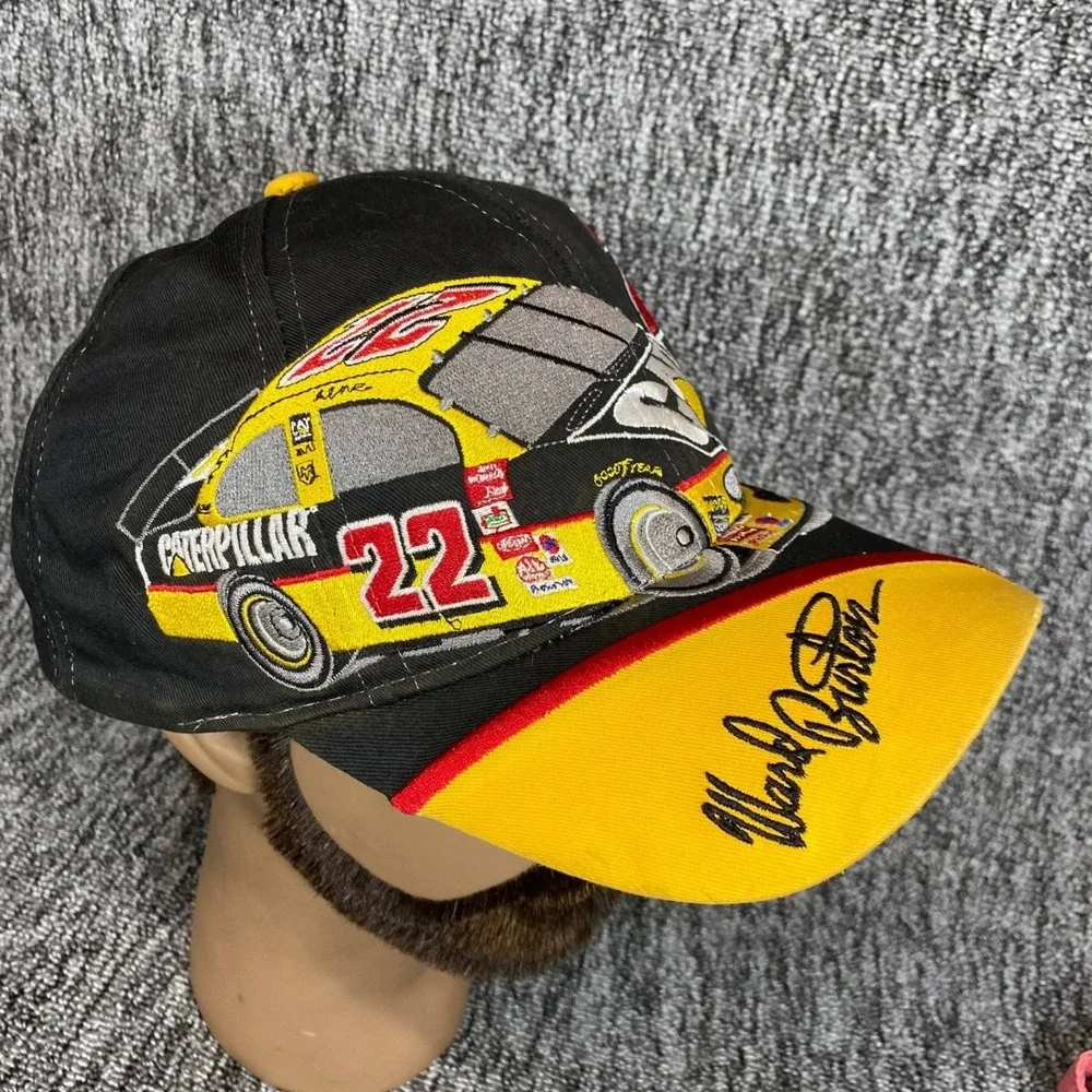 Vintage Ward Burton Hat Snapback CAT Caterpillar Racing 22 NASCAR Dodge Cap